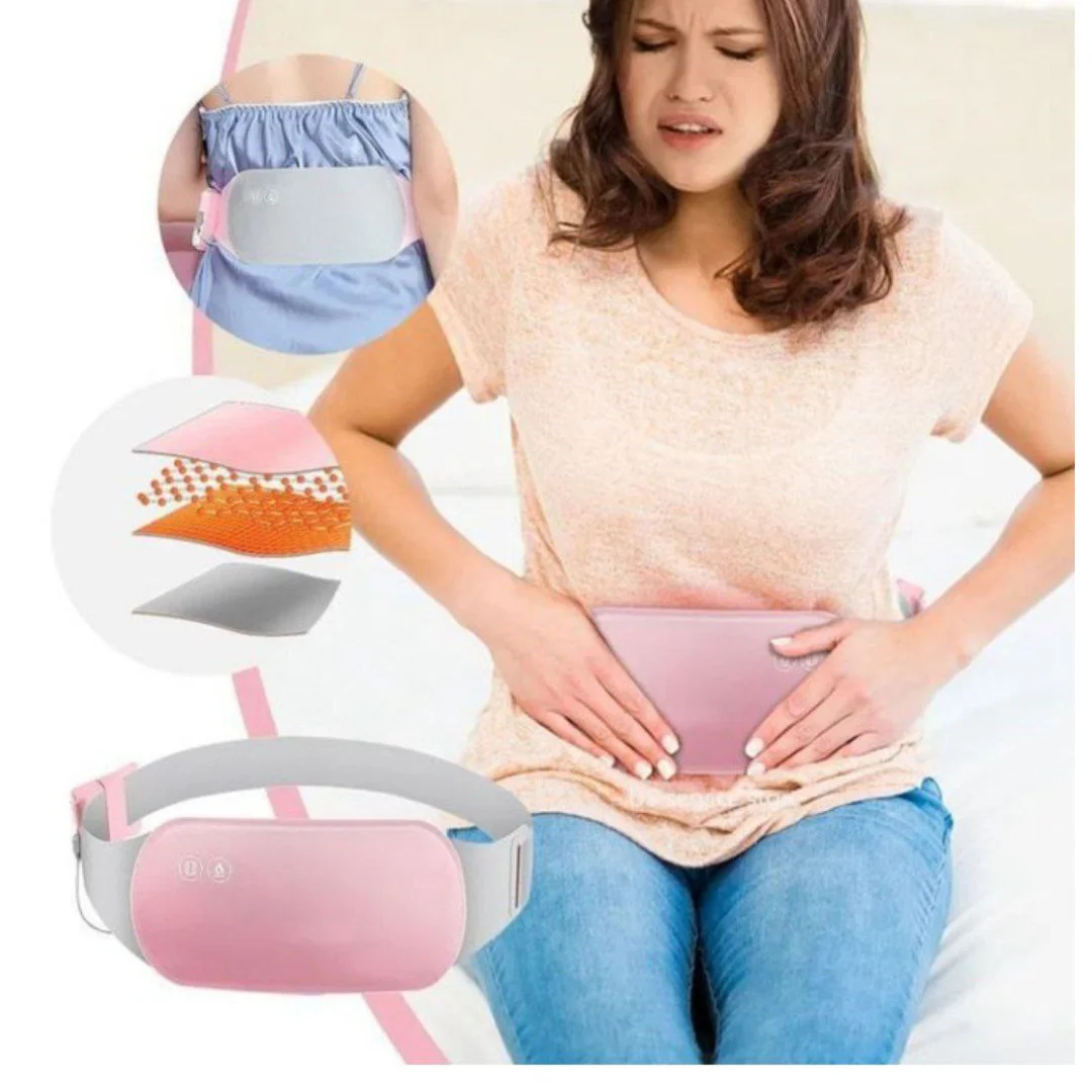 Coussin chauffant menstruel – Ceinture lombaire chauffante pour soulager les douleurs des règles, du ventre et du dos