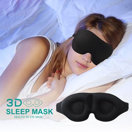 Masque de sommeil naturel 3D pour hommes et femmes, bandeau pour les yeux portable doux, couverture de fard à barrage, patch pour les yeux d'ombre, bandeau pour les yeux de voyage