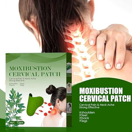 🌿 Patch Chauffant Cervical à l’Armoise – Soulagement Naturel des Douleurs du Cou & Épaules – 2 Boîtes (24 Pièces)