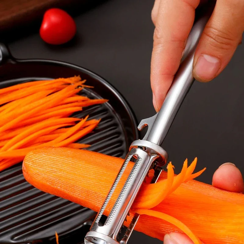 🥕 Éplucheurs Inox 5-en-1 – Rapides, Précis, Sans Effort