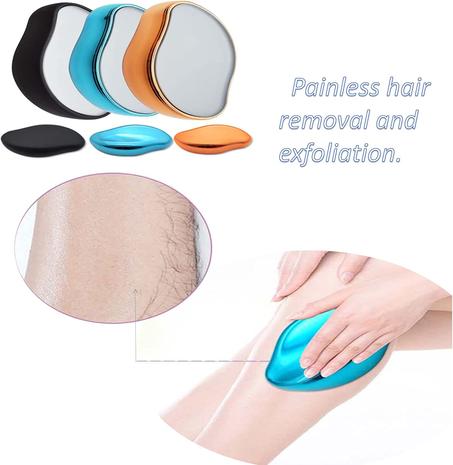اداة ازالة الشعر الكريستالية للرجال والنساء، اداة سحرية لازالة شعر الجسم بدون الم، اداة تقشير وازالة الشعر مناسبة للذراعين والساقين والظهر
