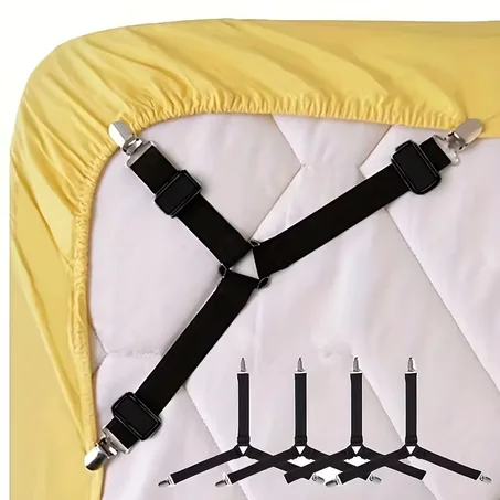 🛏️ 4 PCS - Fixateurs de Drap-Housse Ultra Résistants