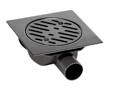 RLIFE SIPHON DE SOL COUDE NOIR INOX 304