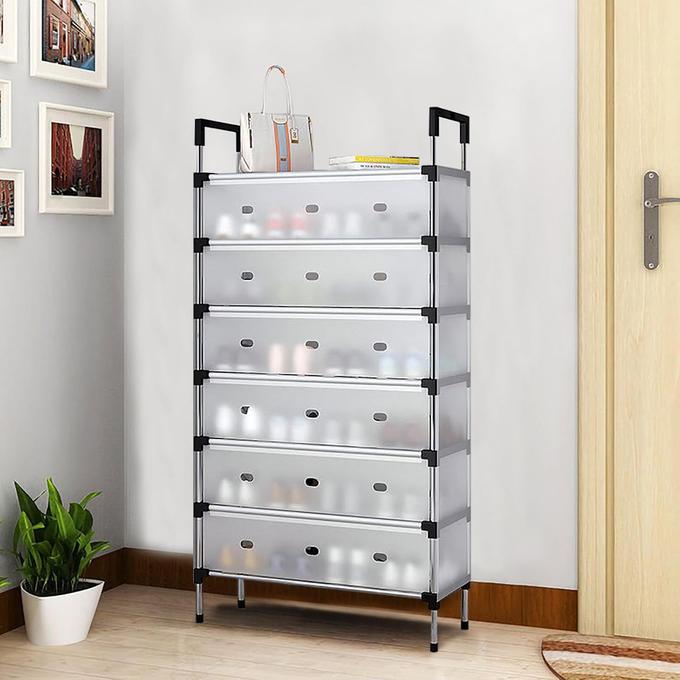 رفوف أحذية مغلقة بستة طوابق: تنظيم وأناقة لمنزلك