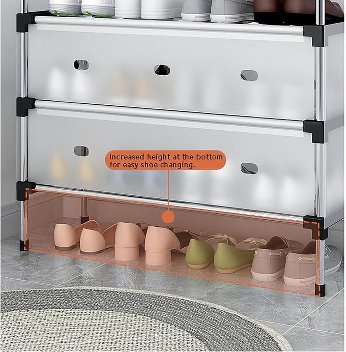 رفوف أحذية مغلقة بستة طوابق: تنظيم وأناقة لمنزلك