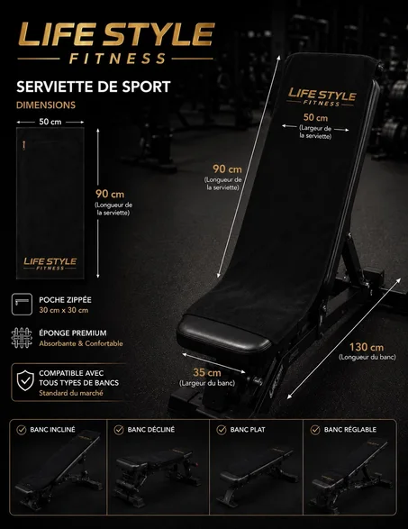 Serviette de Sport  LIFE STYLE FITNESS