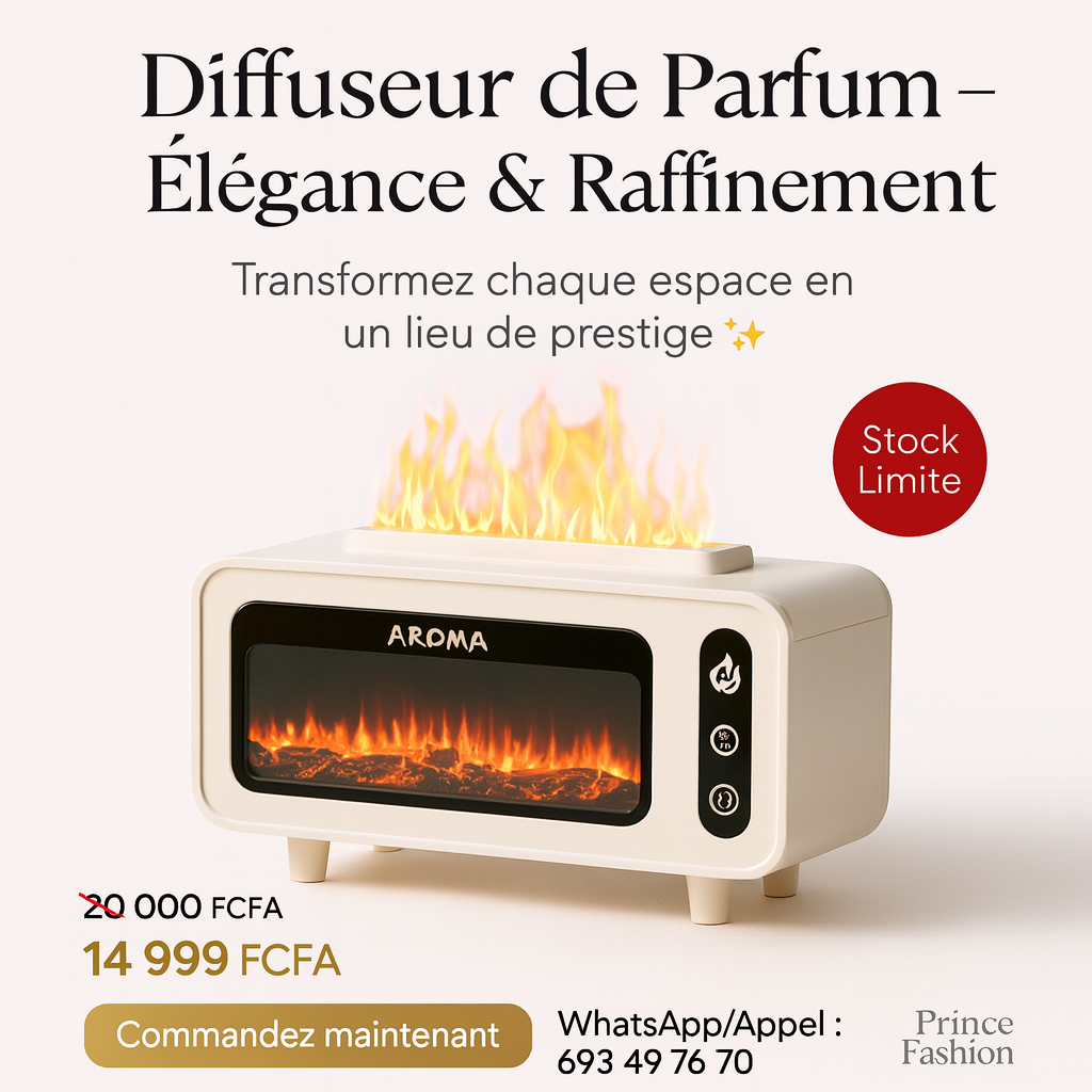 Diffuseur de Parfum Élégance & Raffinement – Effet Flamme Réaliste | Ambiance & Bien-être à Domicile