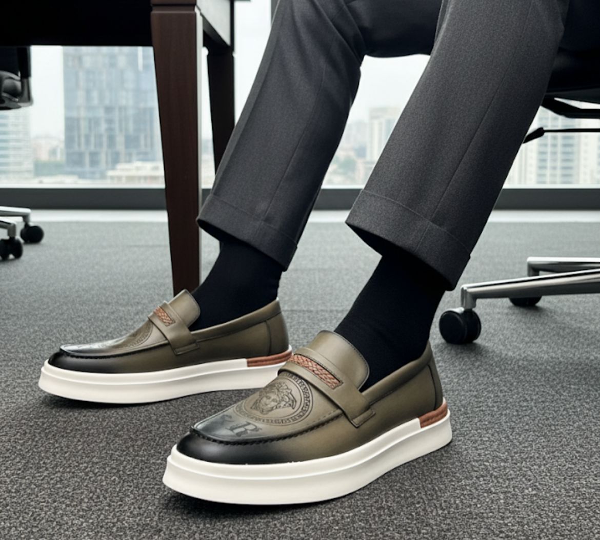 Slip-On Classico Luxe — Homme (Noir, Marron, Kaki) | Bijou Shopping