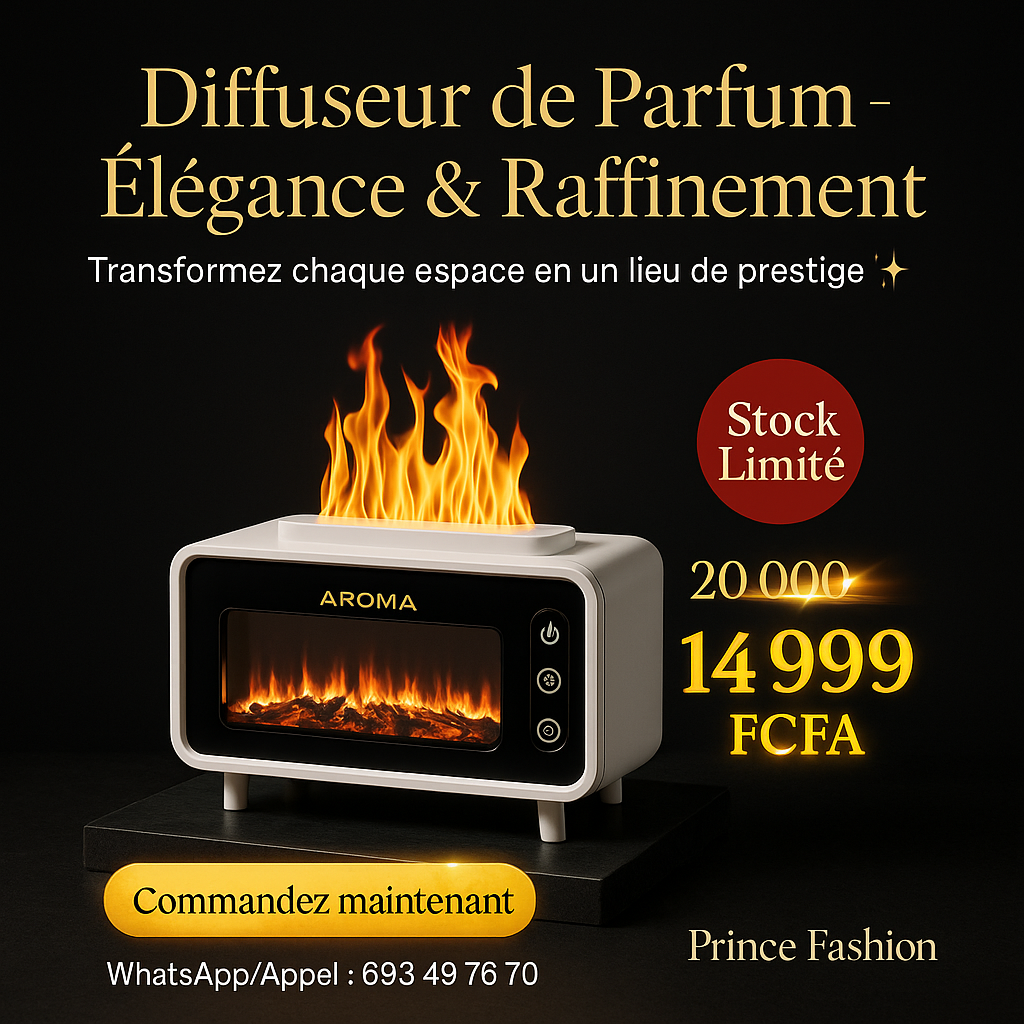 Diffuseur de Parfum Élégance & Raffinement – Effet Flamme Réaliste | Ambiance & Bien-être à Domicile