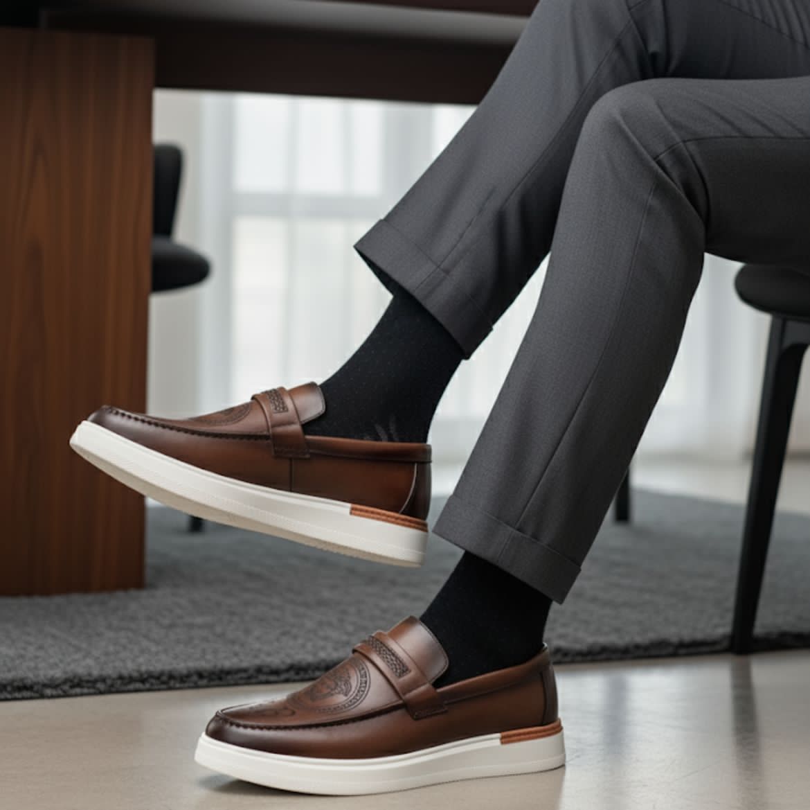 Slip-On Classico Luxe — Homme (Noir, Marron, Kaki) | Bijou Shopping