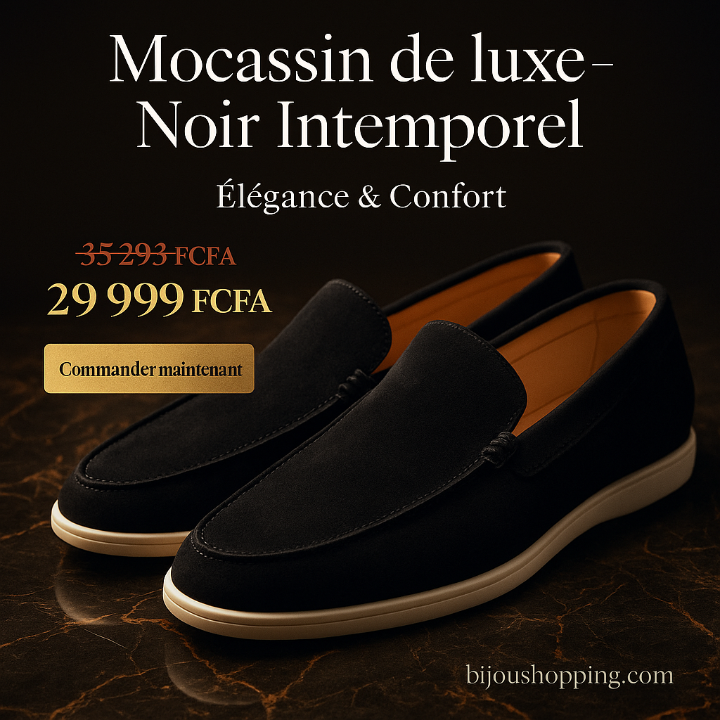 Mocassin Loro Piana Homme – 4 coloris premium (Bleu, Noir, Vert)
