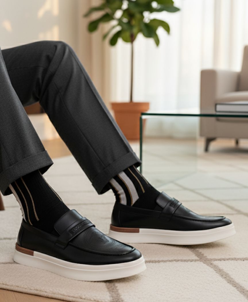 Slip-On Classico Luxe — Homme (Noir, Marron, Kaki) | Bijou Shopping