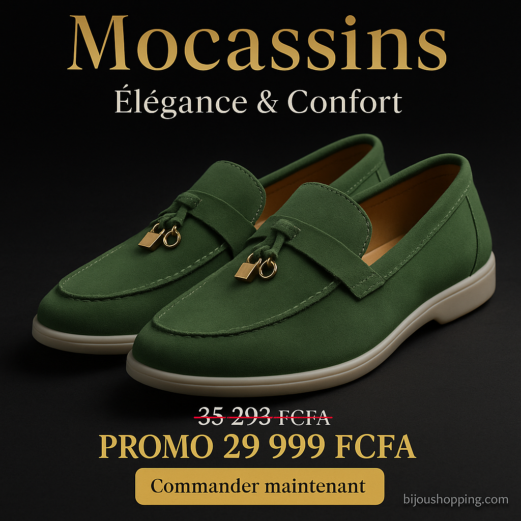 Mocassin Loro Piana Homme – 4 coloris premium (Bleu, Noir, Vert)