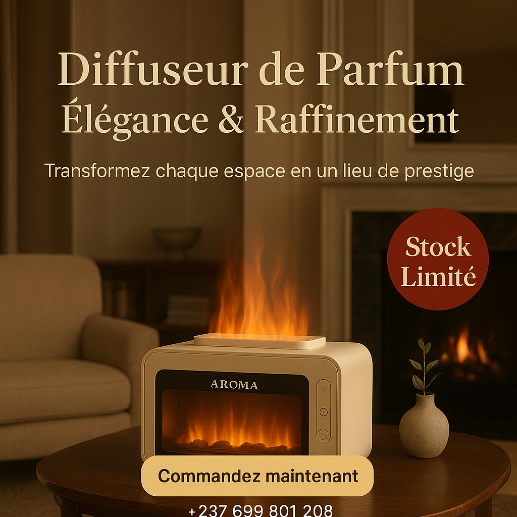 Diffuseur de Parfum Élégance & Raffinement – Effet Flamme Réaliste | Ambiance & Bien-être à Domicile