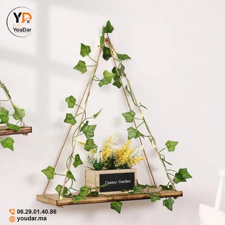 رفوف خشبية معلقة - لمسة مميزة لديكورك