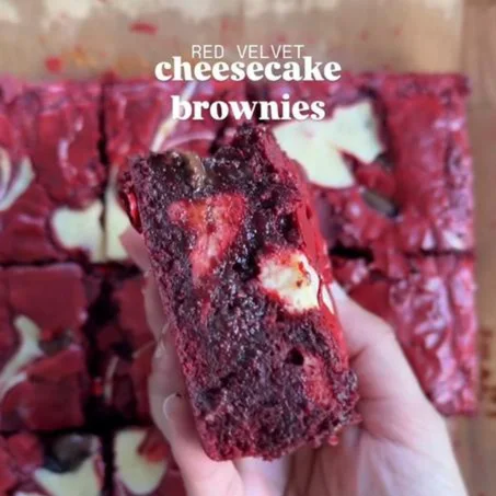 Red velvet cheesecake brownies