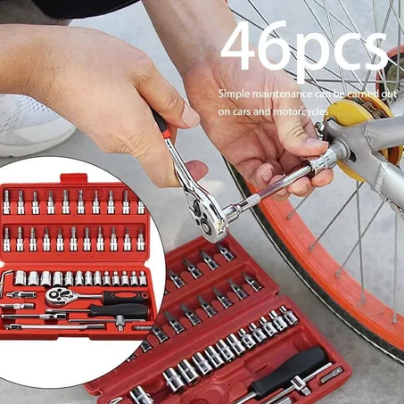 🛠️ بوكس ديال 46 بيسا – الحل المثالي لأي مشكل ميكانيكي!