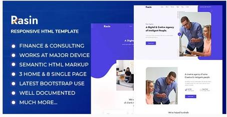 Rasin - HTML Template for Business & Consulting Services