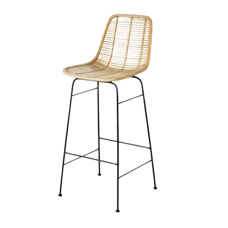 Chaise de bar en rotin