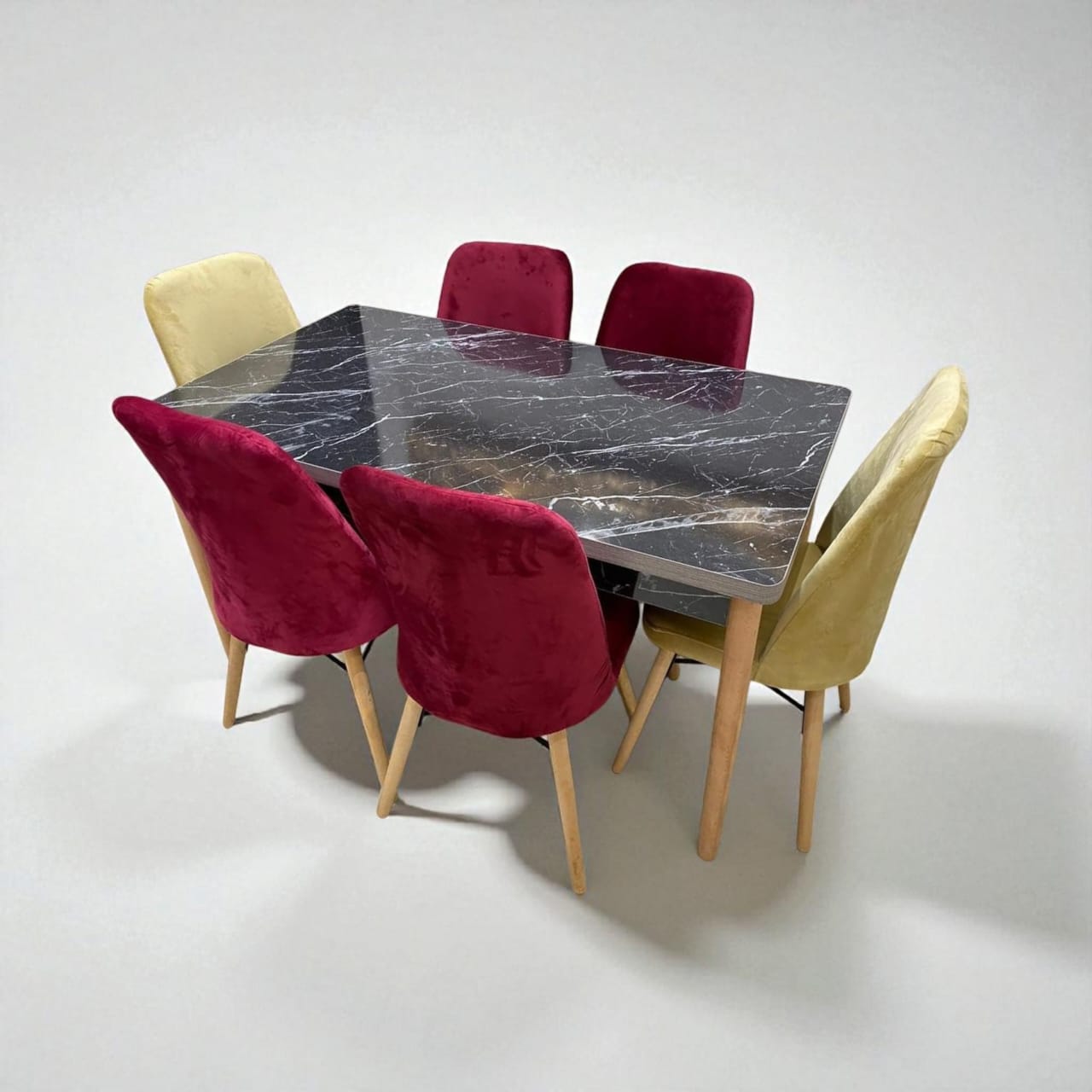 طاولة الطعام الملكية مع 6 كراسي