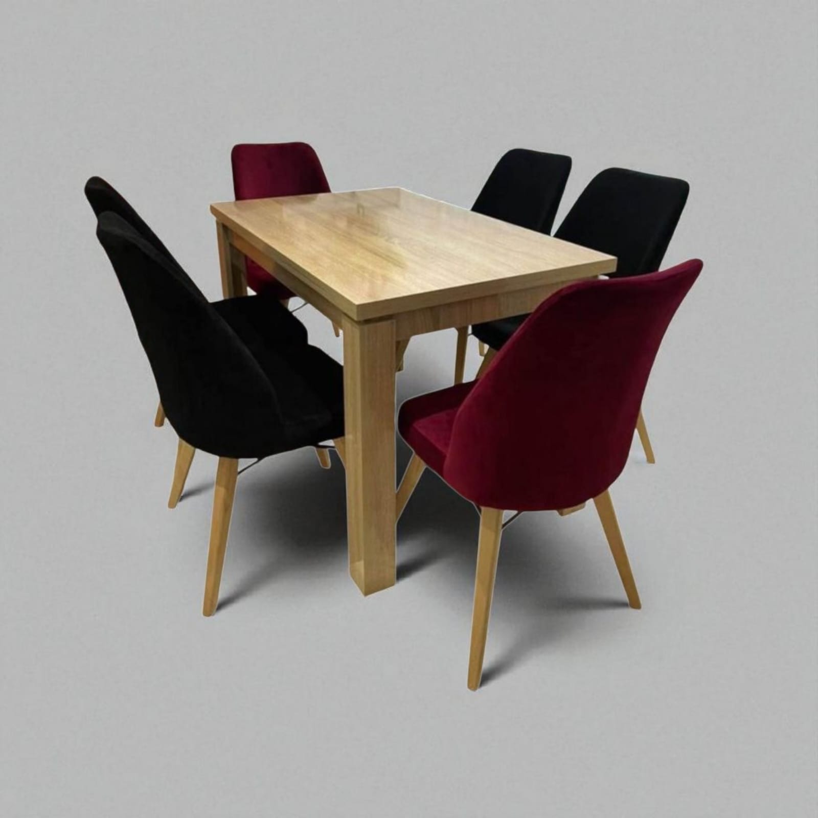 طاولة عصرية مع 6 كراسي مريحة