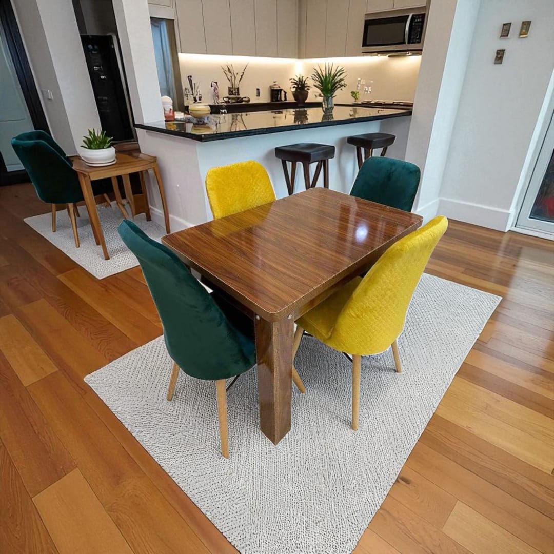 طاولة طعام فاخرة مع 4 كراسي