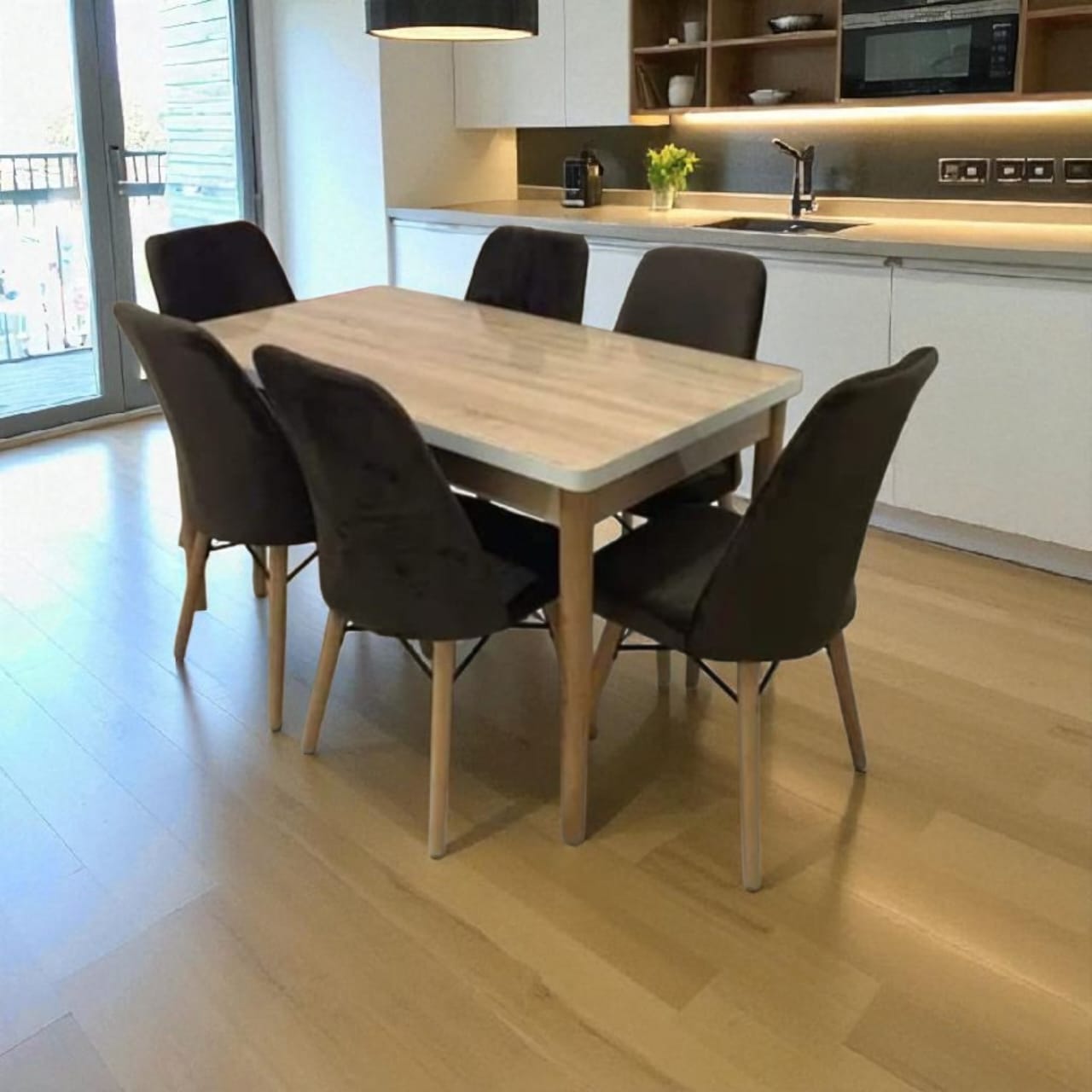 طاولة الطعام راقية مع  6 كراسي