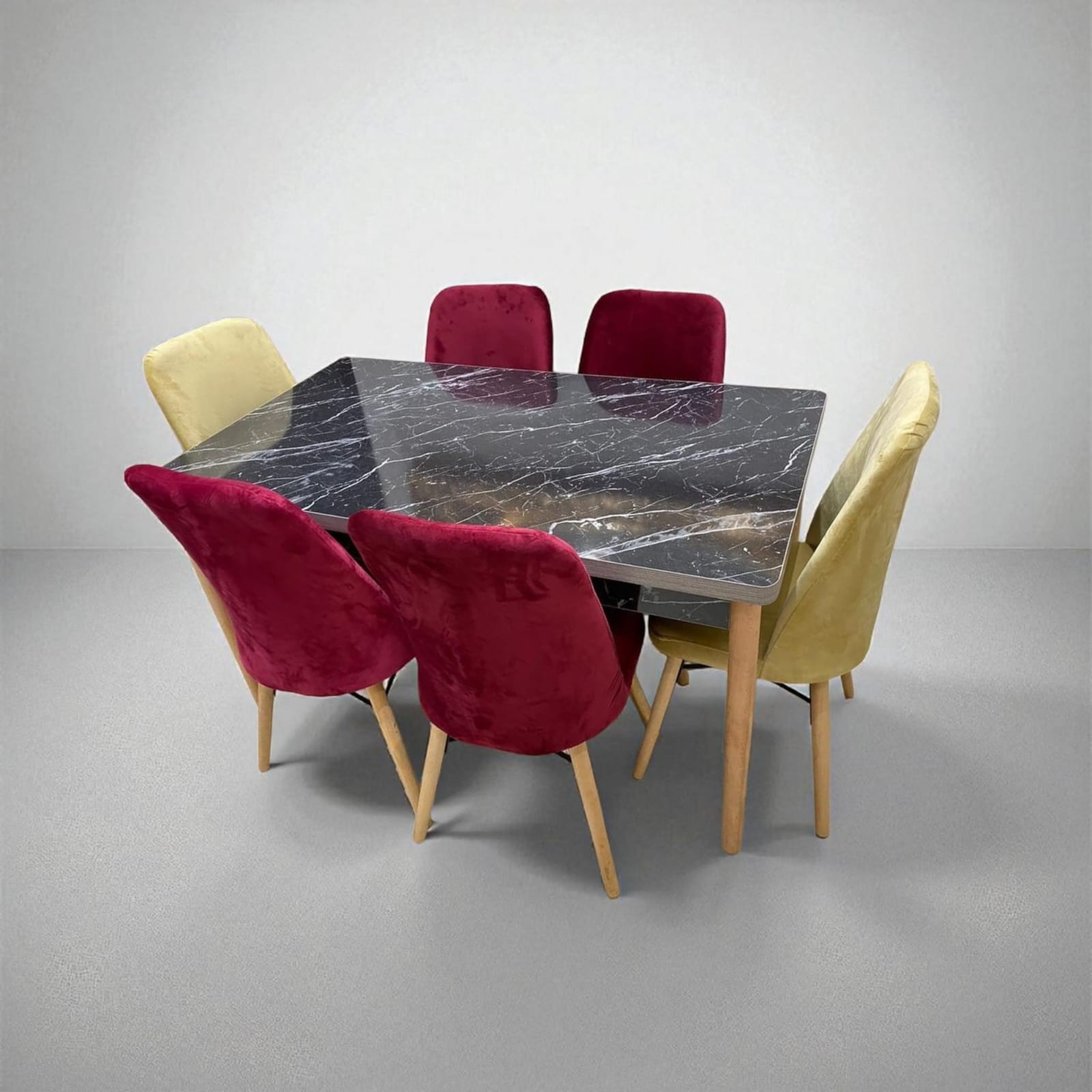 طاولة الطعام الملكية مع 6 كراسي