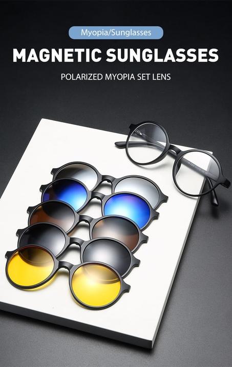 👓نظارات شمسية6 ف 1بولاريزي ضد اشعة الشمس وللسياقة الليلية وممكن دير فيهوم الزاج ديال الشوف 👓