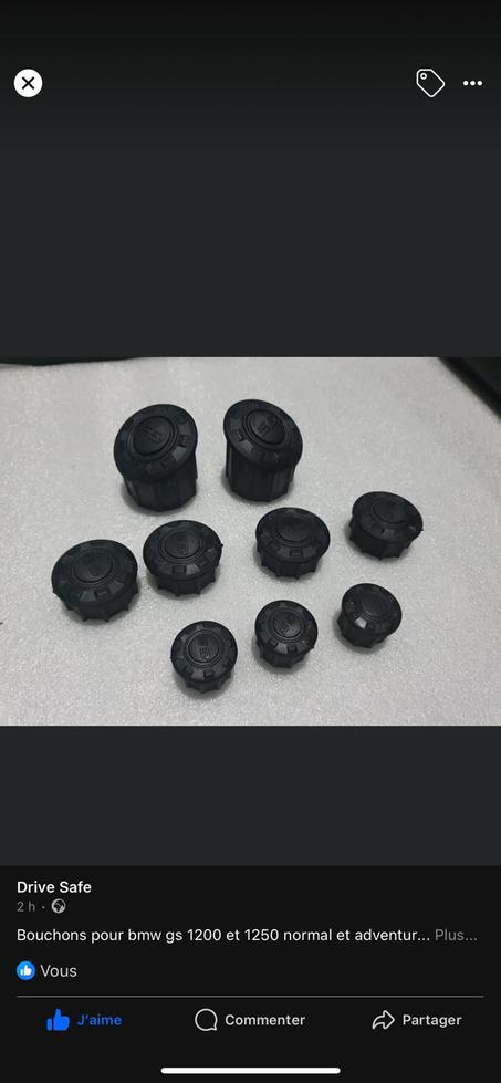 Bouchons pour bmw gs 1200 et 1250 normal