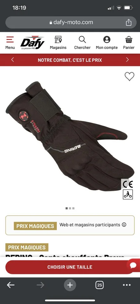 Gants chauffants BERING