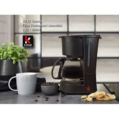 آلة تحضير القهوة KENZ Kenz Cafetière Electrique expresso 4-6 tasses - Filtre Permanent DH-570 Article-570