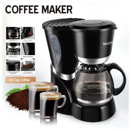 آلة تحضير القهوة Sonifer Coffee Maker Cafetière Électrique Goutte à Goutte Machine à Café 6 Tasses