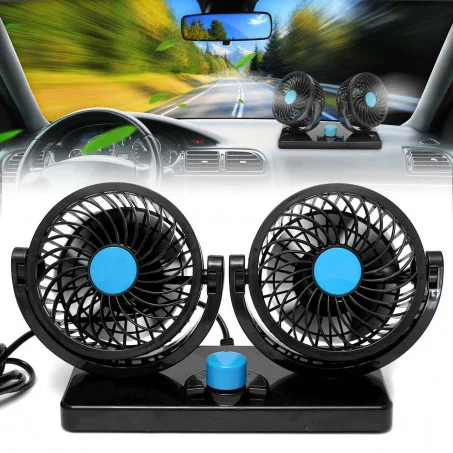 مروحة السيارة برأسين-Ventilateur de voiture Double tête