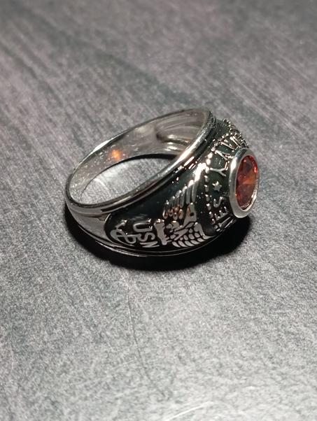 خاتم رجالي فضة عيار 925 مقاس 65