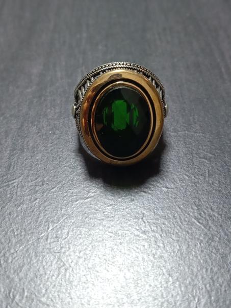 خاتم رجالي فضة عيار 925 مقاس 65