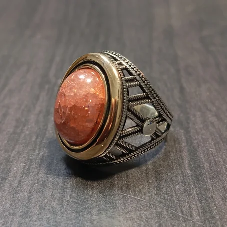 خاتم رجالي فضة عيار 925 مقاس 61