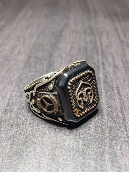 خاتم فضة عيار925 صياغة تركية القياس: 64