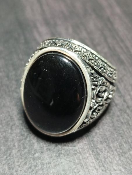 خاتم رجالي فضة عيار 925 مقاس 61