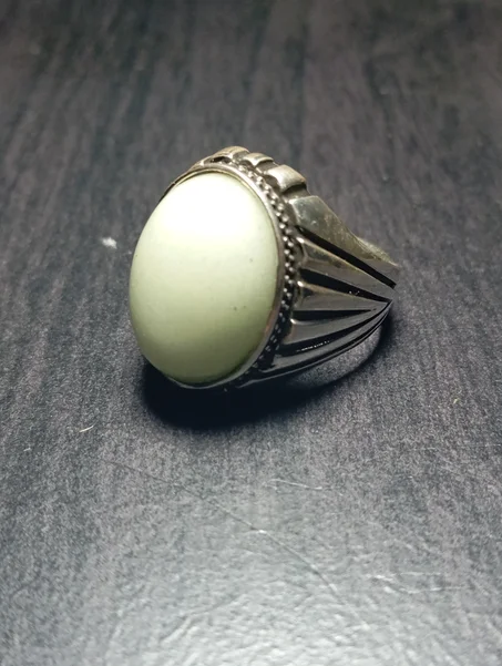 خاتم رجالي فضة عيار 925 مقاس 65