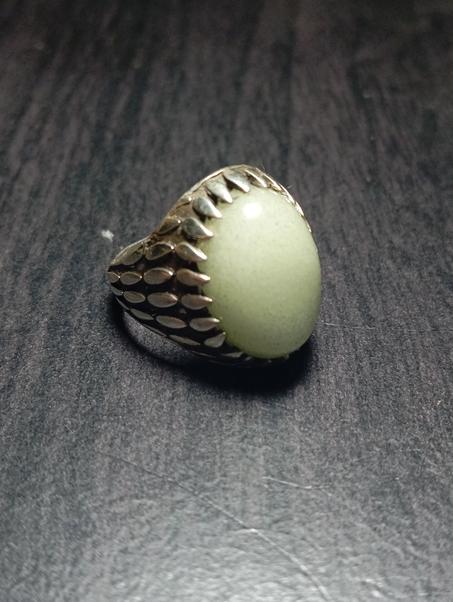 خاتم رجالي فضة عيار 925 مقاس 59