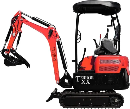 4,000lb TYPHON Terror XX Mini Excavator Rubber Track with D902 Diesel Engine USA