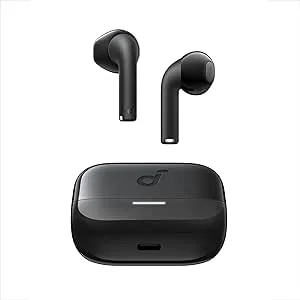 سماعات أذن لاسلكية Soundcore K20i من Anker، نصف داخل الأذن، بلوتوث، 36 ساعة تشغيل، شحن سريع، صوت نقي، تصميم مريح، تقنية إلغاء الضوضاء الإلكتروني (ENC) مع ميكروفونين لمكالمات واضحة، معادل صوت