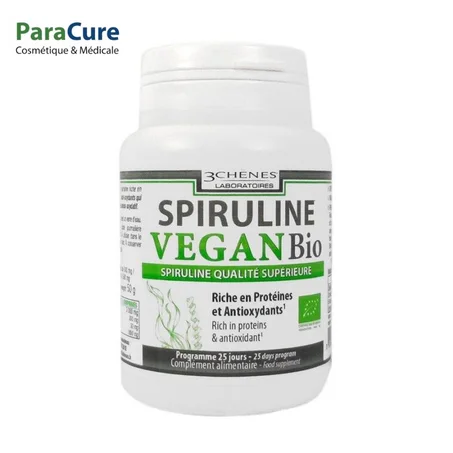 Les 3 Chênes SPIRULINE VEGAN BIO - RICHE EN PROTEINES 100 COMP
