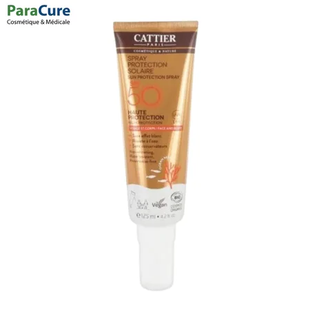 Cattier Spray Protection Solaire SPF 50 Bio 125 ml