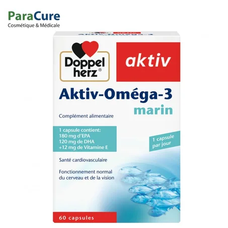 DOPPELHERZ AKTIV OMEGA 3 MARIN 60 CAPSULES