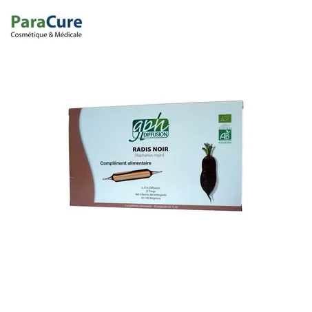 GPH DIFFUSION RADIS NOIR BIO PUR JUS 20 AMPOULES DE 15 ML
