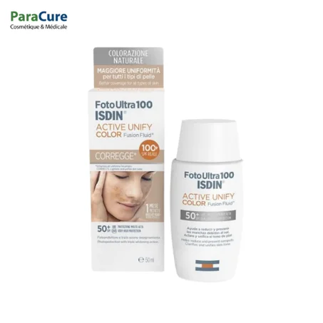 Isdin ecran FotoUltra100 Active unify color Fusion fluid SPF50+ très haute protection - 50 ml