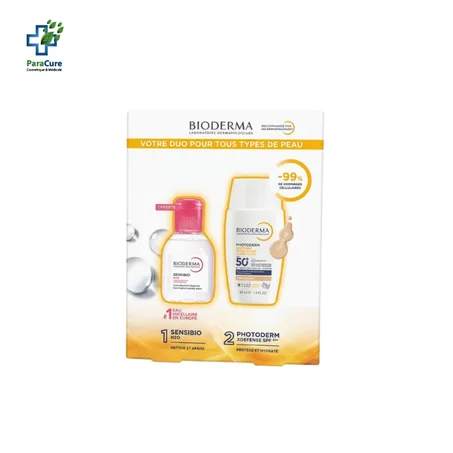 Bioderma Photoderm Xdefense Ultra Fluide Max 02 Teinte+Sensibio H2O 100ml Pack