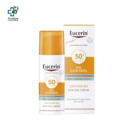 EUCERIN SUN TOUCHER SEC GEL CRÈME HUILE CONTROLE